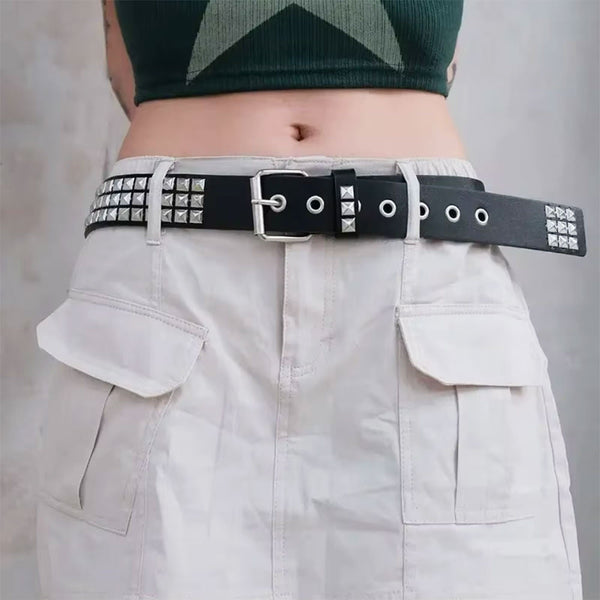 Skater Girl Punk Rock Pyramid Stud Belt